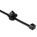 HellermannTyton 2-Piece Cable Tie/Fir Tree Mount 15.0 Inch Long Mounting Hole Diameter .26 Inch-.28 Inch PA66HS Black 500 Per Package (156-00066)