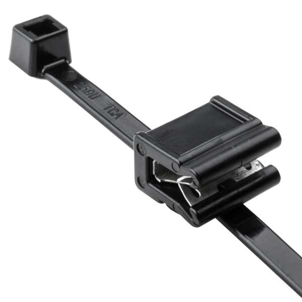HellermannTyton 2-Piece Cable Tie And Edge Clip 8.0 Inch Long EC21 1 500 Per Package (156-00553)