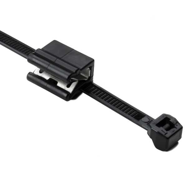 HellermannTyton Outside Serrated Cable Tie And Edge Clip 8.0 Inch Long EC5B 1 500 Per Package (156-00862)
