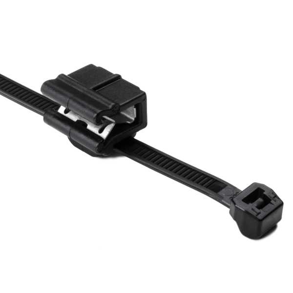 HellermannTyton Outside Serrated Cable Tie And Edge Clip 5.9 Inch Long EC22 1 500 Per Package (156-00875)