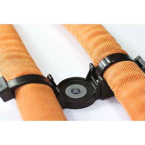 HellermannTyton 2-Piece Cable Tie With Screw Mount 14.5 Inch Long 0.24 Inch Hole 3.94 Inch Maximum Bundle Diameter 120 Pound PA66HIRHS/PA66UV Black 200 Per Package (156-01096)