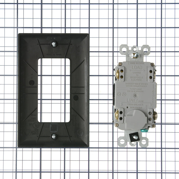 Pass and Seymour Radiant Self-Test Tamper-Resistant Single GFCI Outlet 15A 125V Black  (1597TRSGLBK)