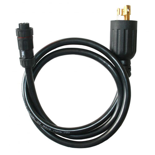Litetronics 2 Foot 15A 120V L5-15P Waterproof Twist Connect Plug And 5 Foot Black Cord For Litetronics LED High Bay (HBAC25)