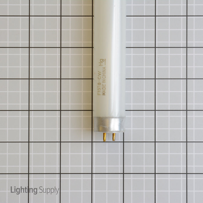 Standard 15W T8 Medium Bi-Pin Shatter Coated Fluorescent 18 Inch 4100K Cool White Bulb (F15T8/CW/SRC)