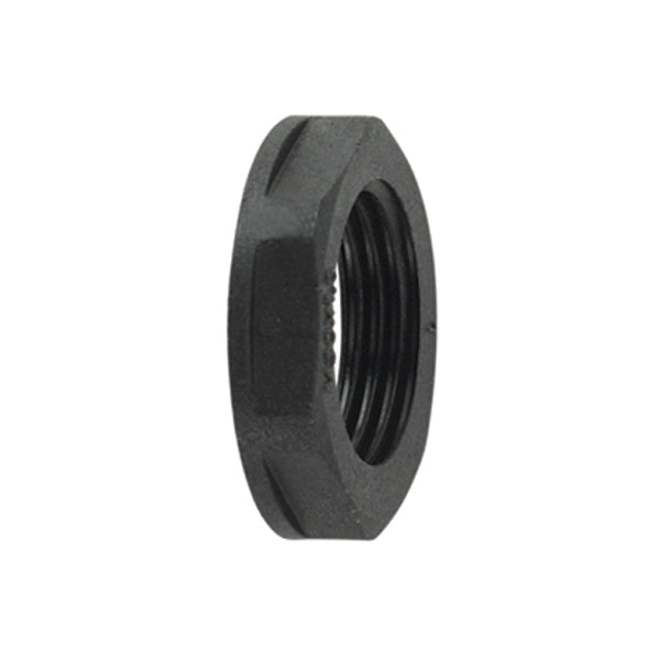 HellermannTyton HelaGuard Non-Metallic Locknut NPT Thread 0.38 Inch Diameter PA66 Black 10 Per Package (166-90018)