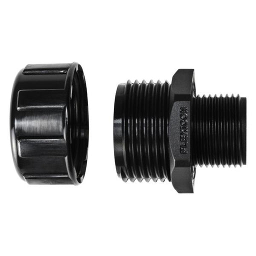 HellermannTyton HelaGuard Non-Metallic IP65 Fitting Straight NPT Thread 0.50 Inch Diameter PA66 Black 10 Per Package (166-90134)