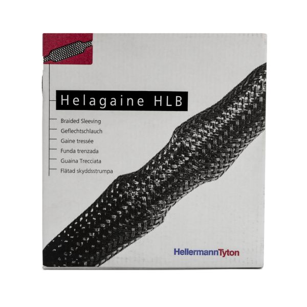 HellermannTyton Helagaine Braided Sleeving Dispenser Pack 1/4 Inch Diameter 3 1 Shrink Ratio Polyester Black 32.8 Foot Per Reel (170-80150)