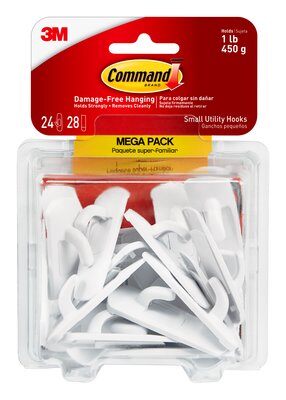 3M - 99312 Command Small Utility Hook Mega Pack 17002-Mpes (7100106477)