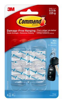 3M - 34693 Command Mini Clear Hooks 17006Clr-Es (7100112814)