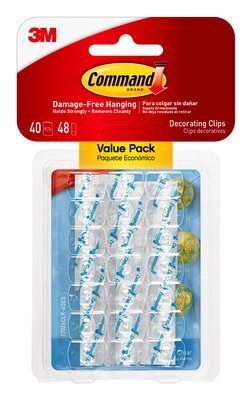 3M - 34700 Command Clear Decorating Clips Value Pack 17026Clr-40Es (7100057314)