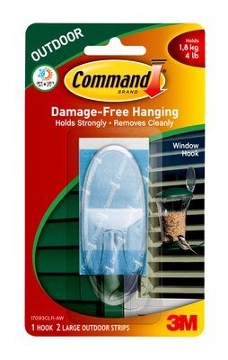 3M - 37288 Command Outdoor Large Clear Window Hook 17093Clr-Awes (7010296002)