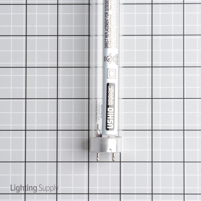 USHIO Indiglow LED T8 Black Light 405nm 48 Inch LED 18W 48 Inch T8 LED Medium Bi-Pin Base Blacklight Blue Bulb (3000677)