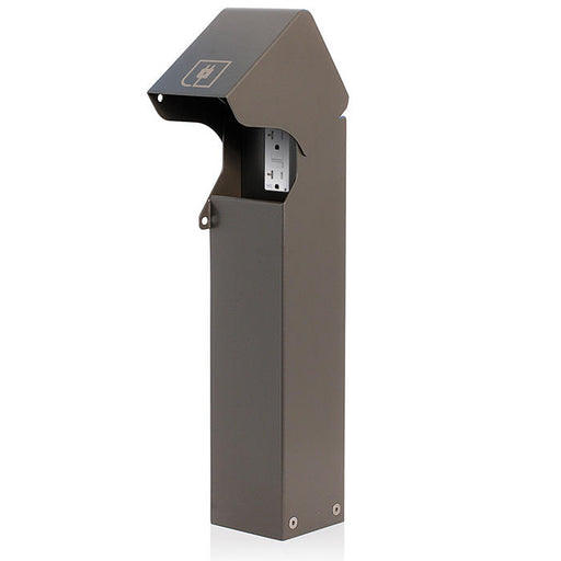 Leviton Power Pedestal Kit 1-Gang 20A GFCI Surface Mount Lockable Flush Hinged Top 18 Inch Bronze (1PF18-1Z)