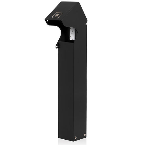 Leviton Power Pedestal Kit 1-Gang 20A GFCI Surface Mount Lockable Flush Hinged Top 24 Inch Black (1PF24-1E)