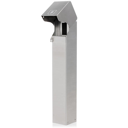 Leviton Power Pedestal 1-Gang Surface Mount Lockable Flush Hinge Top 24 Inch Brushed Stainless Steel (1PF24-S)
