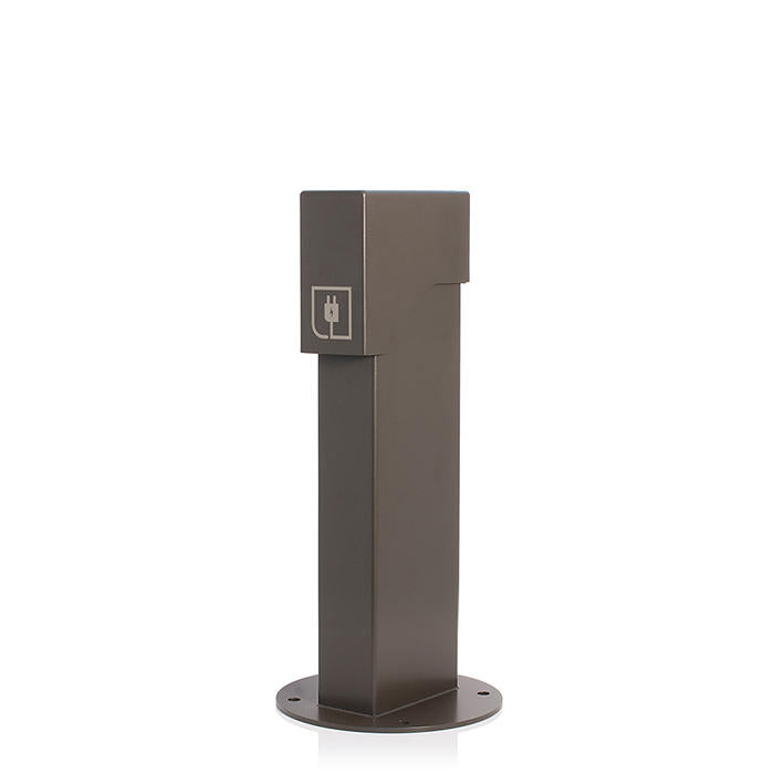 Leviton Power Pedestal 1-Gang Surface Mount Lockable Hinged Top 18 Inch Bronze (1PH18-Z)