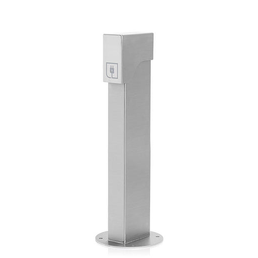 Leviton Power Pedestal 1-Gang Surface Mount Lockable Flush Hinge Top 24 Inch Brushed Stainless Steel (1PH24-S)