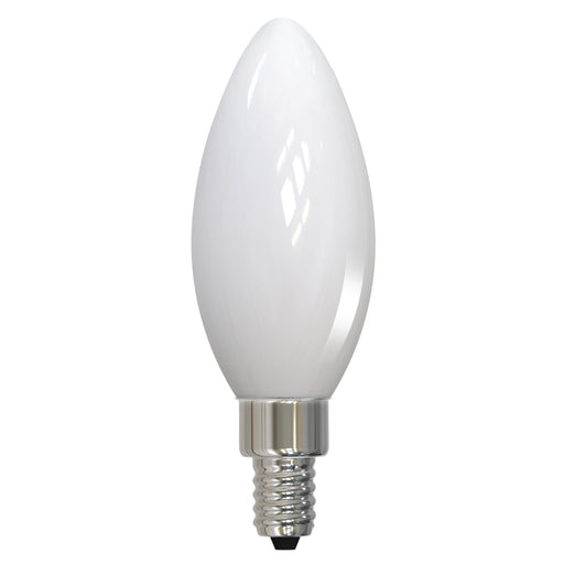 Bulbrite LED6B11/30K/FIL/M/3 6.5W LED B11 Filament Bulb E12 Base 3000K 750Lm 120V 90 CRI 320 Degree Beam Angle Dimmable Milky (776988)