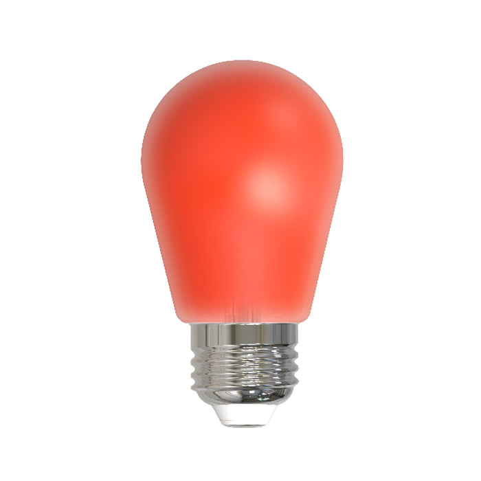 Bulbrite LED2S14/RED/FIL/D 2.5W LED S14 Filament Bulb E26 Base 120V CRI 320 Degree Beam Angle Dimmable Ceramic Red (776150)