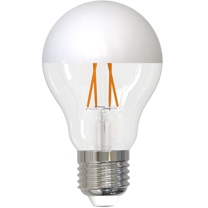 Bulbrite LED5A19/27K/FIL/HW/3 5W LED A19 Filament Bulb E26 Base 2700K 400Lm 120V 90 CRI 320 Degree Beam Angle Dimmable Half White (776837)