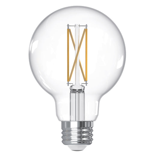 Bulbrite LED7G25/30K/FIL/D/B/2/4P 7.6W LED G25 Filament Bulb E26 Base 3000K 800Lm 120V 80 CRI 310 Degree Beam Angle Dimmable Clear (776240)