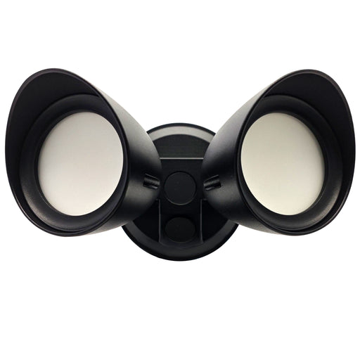 Bulbrite LED24SEC/2RHBL/40K 24W LED Security Light 2-Head 4000K 2000Lm 80 CRI 120V Non-Dimmable Aluminum Black (773701)