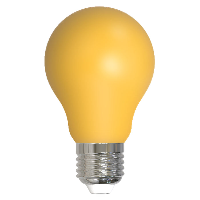 Bulbrite LED4A19/YLW/FIL/D 4.5W LED A19 Filament Bulb E26 Base 120V CRI 320 Degree Beam Angle Dimmable Ceramic Yellow (776107)