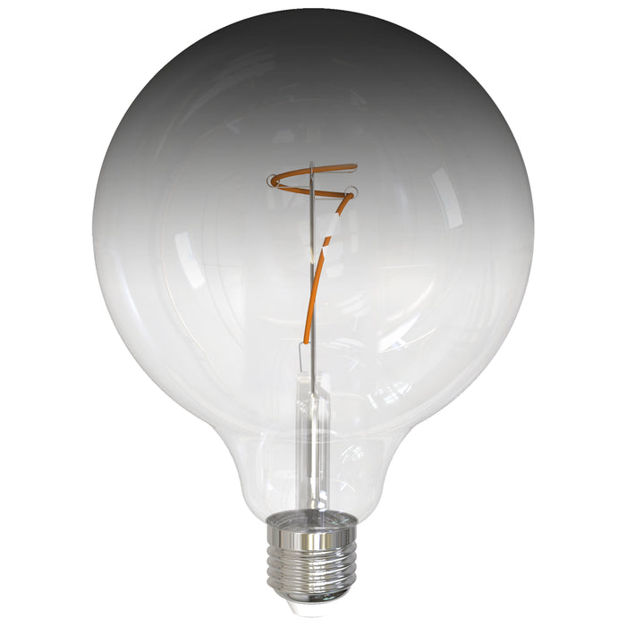 Bulbrite LED4G40/30K/FIL/GRAD/SMK 4.5W LED G40 Filament Bulb E26 Base 3000K 200Lm 120V 80 CRI 320 Degree Beam Angle Dimmable Clear/Smoke (776997)