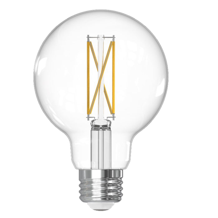 Bulbrite LED7G25/30K/FIL/D/B/2 7.6W LED G25 Filament Bulb E26 Base 3000K 800Lm 120V 80 CRI 310 Degree Beam Angle Dimmable Clear (776219)