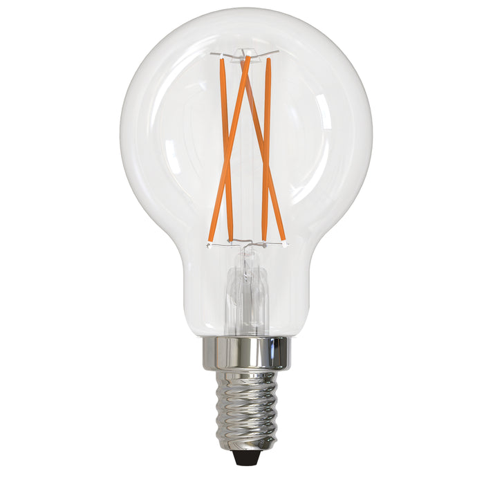 Bulbrite LED4A15/27K/FIL/E12/3 4W LED A15 Filament Bulb E12 Base 2700K 400Lm 120V 90 CRI 320 Degree Beam Angle Dimmable Clear (776825)