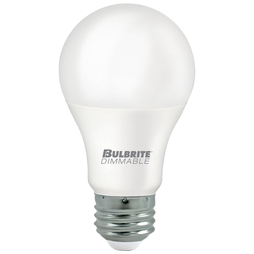 Bulbrite LED9A19/PF60W/950/D/2/1P 9W LED A19 Bulb Medium E26 Base 5000K 800Lm 120V 90 CRI 220 Degree Beam Angle Dimmable Frost (774265)