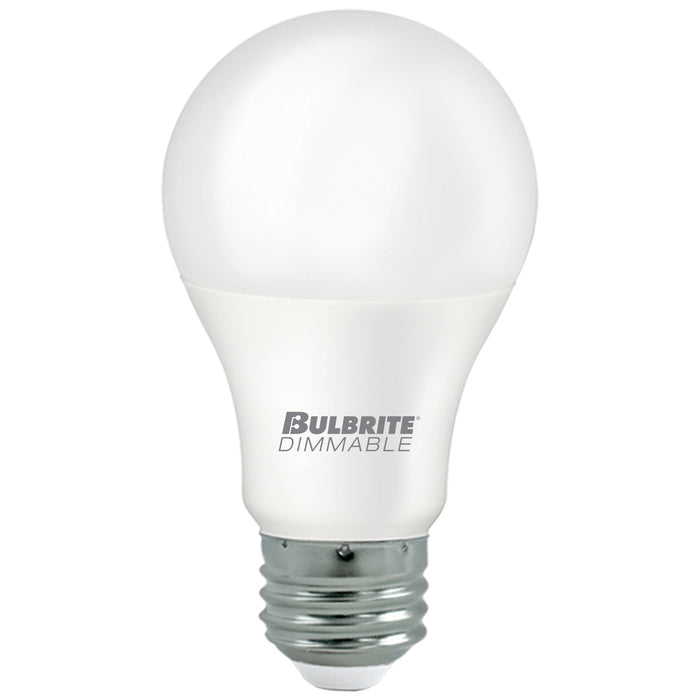 Bulbrite LED9A19/PF60W/950/D/2/1P 9W LED A19 Bulb Medium E26 Base 5000K 800Lm 120V 90 CRI 220 Degree Beam Angle Dimmable Frost (774265)