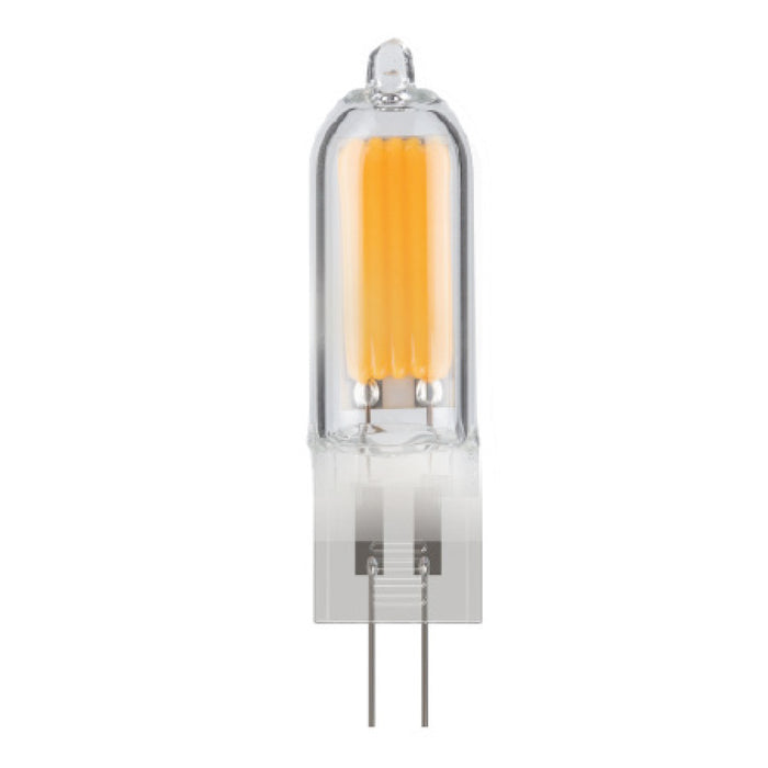 Bulbrite LED2G4/27K/W/D 1.8W LED T5 Tube G4 Base 2700K 140Lm 12V 90 CRI 320 Degree Beam Angle Dimmable Clear (770649)