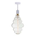 Bulbrite LED4BH/22K/FIL/PEND/HW/NAT/WHT-SILV 4W LED Beehive Shaped Grand 2200K Filament With White Marble Pendant White String (810176)