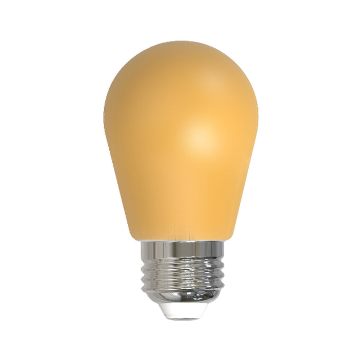 Bulbrite LED2S14/YLW/FIL/D 2.5W LED S14 Filament Bulb E26 Base 120V CRI 320 Degree Beam Angle Dimmable Ceramic Yellow (776152)