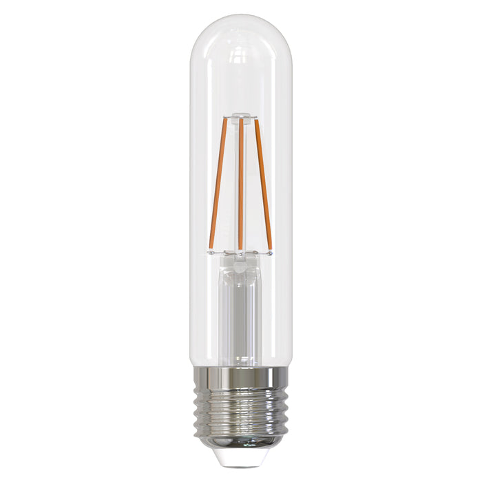 Bulbrite LED5T9/27K/FIL/D/B/2 5 Inch 5.1W LED T9 Tube E26 Base 2700K 500Lm 120V 80 CRI 310 Degree Beam Angle Dimmable Clear (776206)