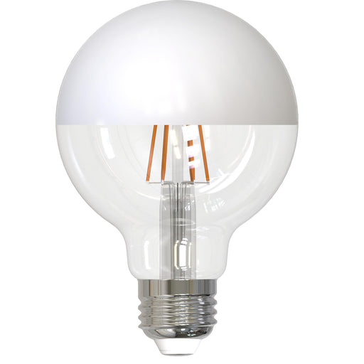 Bulbrite LED5G25/27K/FIL/HW/3 5W LED G25 Filament Bulb E26 Base 2700K 400Lm 120V 90 CRI 320 Degree Beam Angle Dimmable Half White (776839)