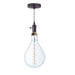 Bulbrite LED4PS52/22K/FIL/PEND/HW/VINTAGE/GM-SILV 4W LED Pear Shaped Grand 2200K Filament With Gunmetal Black Pendant Silver String (810165)