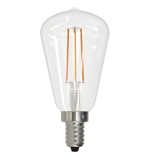Bulbrite LED4ST15/27K/FIL/3 4W LED ST15 Filament Bulb E12 Base 2700K 400Lm 120V 90 CRI 320 Degree Beam Angle Dimmable Clear (776821)