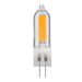 Bulbrite LED2G4/30K/W/D 1.8W LED T5 Tube G4 Base 3000K 140Lm 12V 90 CRI 320 Degree Beam Angle Dimmable Clear (770650)