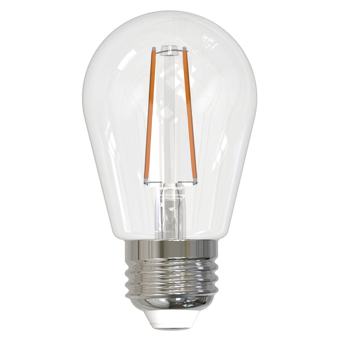Bulbrite LED2S14/27K/FIL/4 2.5W LED S14 Filament Bulb E26 Base 2700K 250Lm 120V 90 CRI 320 Degree Beam Angle Dimmable Clear (776950)