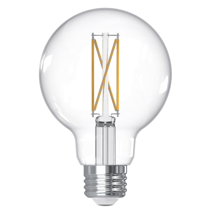 Bulbrite LED7G25/40K/FIL/D/B/2/4P 7.6W LED G25 Filament Bulb E26 Base 4000K 800Lm 120V 80 CRI 310 Degree Beam Angle Dimmable Clear (776241)