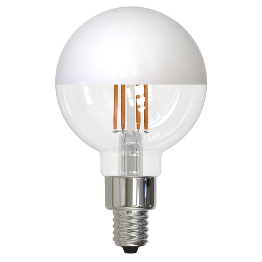 Bulbrite LED2G16/27K/FIL/HW/3 2.5W LED G16 Filament Bulb E12 Base 2700K 200Lm 120V 90 CRI 320 Degree Beam Angle Dimmable Half White (776838)