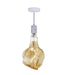 Bulbrite LED4GLACIER/20K/FIL-NOS/PEND/HW/NAT/WHT-SILV 4W LED Glacier Natural Shaped Grand 2200K Filament With White Marble Pendant White String (810178)
