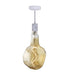 Bulbrite LED4JEWEL/20K/FIL-NOS/PEND/HW/NAT/WHT-SILV 4W LED Jewel Natural Shaped Grand 2200K Filament With White Marble Pendant White String (810177)