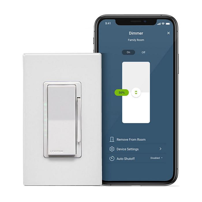 Leviton Decora Smart ELV/LED Phase Selectable Dimmer Wi-Fi Neutral Wire Required (D2ELV-1BW)