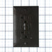Pass and Seymour Self-Test GFCI Outlet Tamper-Resistant 20A With USB Type AC Brown  (2097TRUSBAC)