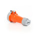 Leviton 20 Amp 125/250V 3-Pole 4-Wire LEV Series North American-Rated Pin And Sleeve Connector Industrial Grade Watertight Orange (420C12WLEV)