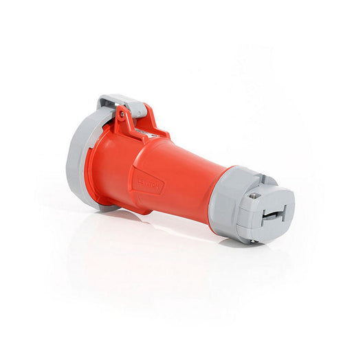Leviton 20 Amp 277/480V 3-Phase 4-Pole 5-Wire Pin And Sleeve Connector Industrial Grade Watertight - Red (520C7WLEV)