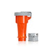 Leviton 20 Amp 125/250V 3-Pole 4-Wire LEV Series North American-Rated Pin And Sleeve Connector Industrial Grade Watertight Orange (420C12WLEV)